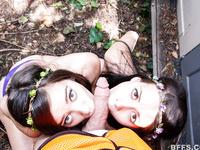 4some sex in the forest