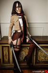 Attack on Titan A XXX Parody Mikasa Cosplay Sex - Lilyan Red - HQ