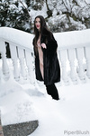 teen girl in the snow