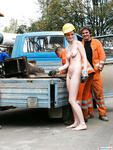 Nude in the trabajo