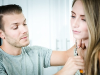 Blonde teen Kyler Quinn shows her ass and gets fucked by her stepbro