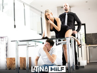 Ema Karter - One Babe, Two Dicks And A Glass Table