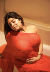 Freedom in Red Saree