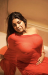 Freedom in Red Saree