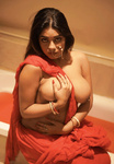 Freedom in Red Saree