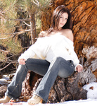 Denise Milani - White Sweater