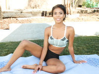 Nia Nacci outdoor striptease