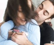 Ripped Her Shirt And Boobs Out Gif