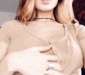 Ripped her Top and boobs out gif