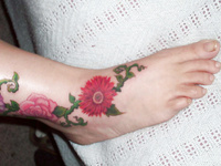 Relaxing with a belly and pussy full of cum.