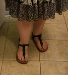 Relaxing with a belly and pussy full of cum.