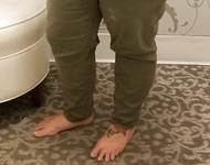 Relaxing with a belly and pussy full of cum.