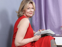 Diana Puts Her Work Down to Play For You in Stockings