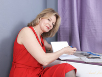 Diana Puts Her Work Down to Play For You in Stockings