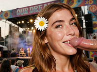 Free-Spirited Hippie Blonde Rides You at Woodstock 1969 ???? Busty Natural POV