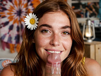 Free-Spirited Hippie Blonde Rides You at Woodstock 1969 ???? Busty Natural POV