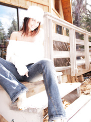 Denise Milani - White Sweater