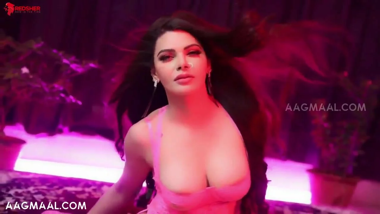 Sherlyn Chopra In Rose swimsuit